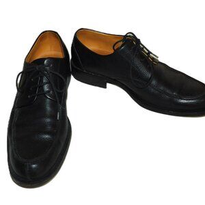 Martin Dingman Black Leather Lace-Up Oxford Dress Shoes Made In Italy Size 9